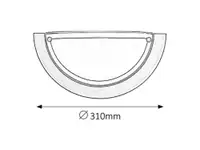RABALUX Ufo zidna lampa D31 E27 60W crno opal