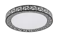 RABALUX Nilin, LED plafonjera 48W, 3400lm, CCT 3000-6500K, 49cm, daljinski, dimabilna, crna metal