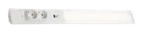 RABALUX Bilal, nocno svetlo LED 18W, 1750lm, 4000K, 60cm, beli aluminium, sadrži dve uticnice i USB port, IP20