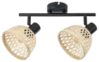 RABALUX Rattan, metalni bambus spot, E14 2x MAX 15W