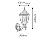 RABALUX Toronto spoljna zidna lampa 100W staro zlato IP44