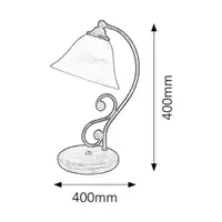 RABALUX Dorothea stona lampa E14 40W mat crno