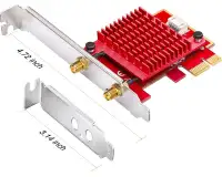 CUDY WE3000S AX5400 Tri-Band Wi-Fi 6 PCI Express Adapter