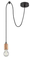 RABALUX Dollien, mat crna/drvena visilica, E27 1x60W IP20