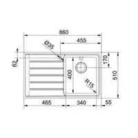 FRANKE NPX 611 DESNI INOX 101.0068.368