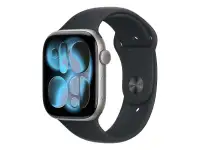 APPLE Watch S11 GPS 46mm Space Grey Aluminium Case with Black Sport Band - S/M mev04rk/a
