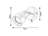 RABALUX Blake, zidna spot lampa, GU10 1x MAX 50W