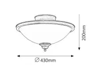 RABALUX Elisett plafonjera E14 2x40W bronza