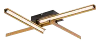 RABALUX Remiel, LED plafonjera metal crna/drvo, 20W, 1200lm, 3000K, 75x62cm