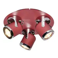 RABALUX April, spot, GU10 3X MAX 5W, crvena, IP20, metal, dimenzije 130x240mm