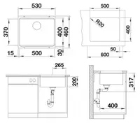BLANCO Etagon 500-U crna