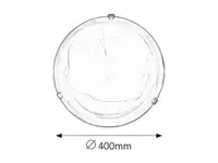 RABALUX Alabastro plafonjeraD40 E27 2x60Wtbco/bronza