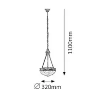 RABALUX Annabella Visilica E27 2x60W bronza