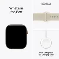 APPLE Watch S12 GPS 46mm Light Gold Aluminium Case with Sand Sport Band - S/M mjen4wf/a
