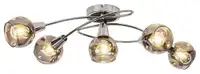 RABALUX Tamara plafonjera, E14 5x40W,hrom