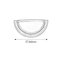 RABALUX Fa Ufo zidna lampa D30 E27 60W hrast opal
