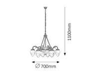 RABALUX Annabella 6arm luster E14 6x40W bronza