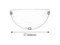 RABALUX Alabastro zidna lampa E27 60W belo/bronza