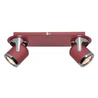 RABALUX April, spot, GU10 2X MAX 5W, crvena, IP20, metal, dimenzije 120x320mm
