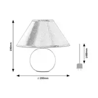 RABALUX Ariel, unutrašnja keramicka stona lampa, siva, E14 G45 1xMA