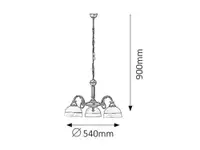 RABALUX Flossi luster E27 3x40W bronza