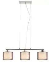 RABALUX Anastasia Visilica E27 3x60W hrom/braon