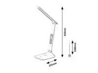 RABALUX Deshal, bela stona lampa, 7W, 3000-6000K prkidac na dodir, IP20