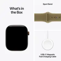 APPLE Watch S12 Cellular 42mm Dark Bronze Aluminium Case with Olive Sport Band - S/M mjg44wf/a