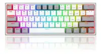 REDRAGON Fizz Pro White/Grey K616 RGB Wireless/Wired Mechanical Gaming Keyboard