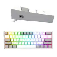 REDRAGON Fizz Pro White/Grey K616 RGB Wireless/Wired Mechanical Gaming Keyboard