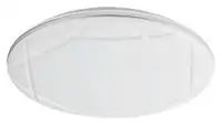 RABALUX Oswald2, unutrašnja plafonjera, srebrna metal lamp sa belim plasticnim abažurom, 24W, sa abažurom: 1800lm, bez abažura: 2400lm, 4000K, D40cm, H7cm, zvezdani efekat, IP20, staklo