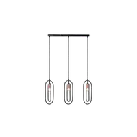 RABALUX Rovier, visilica metal crna/bakar 3xE27, v150cm