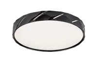RABALUX Nesira LED plafonjera mat crna 25W 980lm-3000lm, 4000K, D39cm, IP21