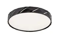 RABALUX Nesira LED plafonjera mat crna 25W 980lm-3000lm, 4000K, D39cm, IP21