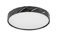 RABALUX Nesira LED plafonjera mat crna 25W 980lm-3000lm, 4000K, D39cm, IP21