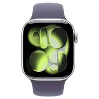 APPLE Watch S11 GPS 46mm Silver Aluminium Case with Purple Fog Sport Band - S/M mev94rk/a