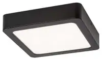 RABALUX Shaun2 plafonjera 7W 3000K crna cetvrtasta