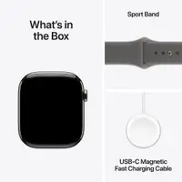 APPLE Watch S11 Cellular 42mm Natural Titanium Case with Stone Grey Sport Band - S/M mf8m4rk/a