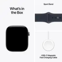 APPLE Watch S12 GPS 46mm Space Grey Aluminium Case with Navy Blue Sport Band - S/M mjeh4wf/a