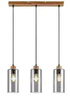 RABALUX Tanno, hrastova metalna visilica, E27 3x25W, IP21