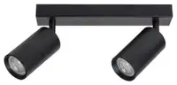 RABALUX Solo, plafonska crna metal spot lamp, 2xGU10