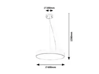 RABALUX Tesia plafonjera crna 60W 3600lm, 3000+6000K, D60cm IP20
