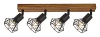 RABALUX Zeus, unutrašnja metal drvenim spot lamp, E14 4x MAX 40W