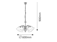 RABALUX Francesca luster E14 5x40W bronza