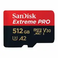 SANDISK SDXC 512GB Micro Extreme Pro 200MB/s A2 C10 V30 UHS-I US+Ad