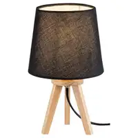 RABALUX Lychee, unutrašnja stona lampa, crna lamp sa crna tex