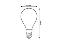 RABALUX Filament LED sijalica E14 G45, 4W, 500lm, 4000K