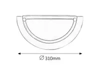 RABALUX Ufo zidna lampa D31 E27 60W belo opal
