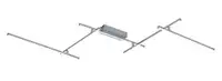 RABALUX Negan, plafonska lampa, srebrna, 40W 1550lm-2850lm, 4000K IP20