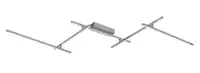 RABALUX Negan, plafonska lampa, srebrna, 40W 1550lm-2850lm, 4000K IP20